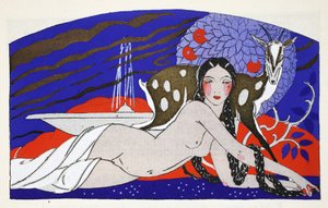 长辫子女孩（模板印花）