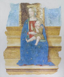 护理圣母》，16 世纪早期，Baldo de Sarofini da Perugia (转印到木板上的壁画） 作者 翁布里亚学校