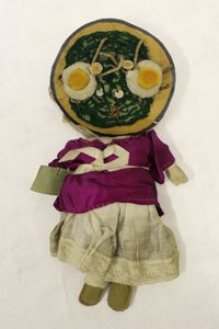 菠菜小姐布娃娃，头像是一盘菠菜和鸡蛋 作者 乌娜莫