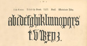 14世纪。理查德二世。 1400。小。威斯敏斯特大教堂，1862年 作者 不明
