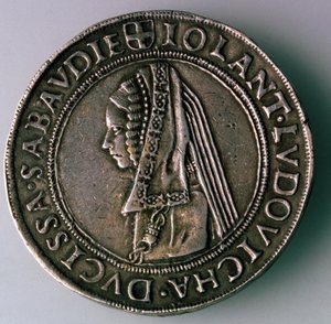 4-Testoon。意大利公国萨沃伊（Duchy Savoy），背面：伊万塔·卢多维卡（Iolanta Ludovica），萨沃伊公爵夫人，1497-1504年 作者 不明