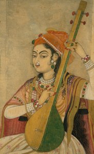一位扮演坦普拉的女士，ca。 1735年。 作者 不明
