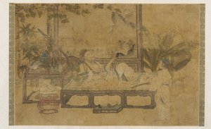 一个人在休息的时候，15-16世纪。 作者 不明