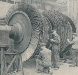 1937年玛丽皇后号低压涡轮机的多叶转子 作者 不明