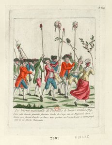 在凡尔赛的难忘的一天，1789年，1789年。 作者 不明