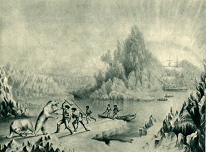 寻找约翰-富兰克林爵士的救援队》，19世纪，1946年。   作者 不明
