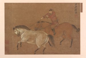 骑手套马，明朝，1369-1644。 作者 不明
