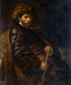 拿着棍子的坐着的人》，约1800-1850年 作者 不明