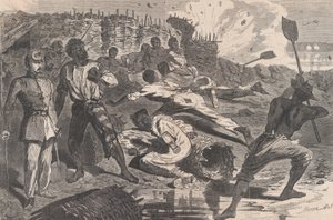 叛军战壕里的一枚炮弹 哈珀周刊》，第七卷，1863年1月17日。 作者 不明