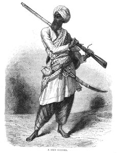 锡克教徒士兵，c1880 作者 不明