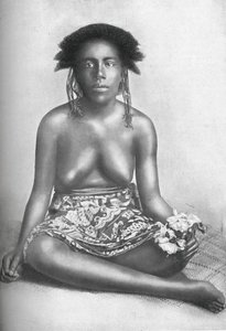 1902年，所罗门群岛的土着女人 作者 不明