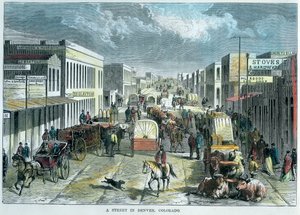 美国科罗拉多州丹佛市的一条街，建于1880年 作者 不明