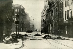 1919年在里尔的一条街。 作者 不明