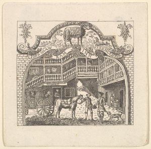 约翰-肖的酒馆卡片，1790年代。 作者 不明