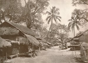 1900年，典型的缅甸乡村场景。 作者 不明