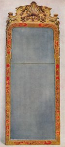 极为稀有的c1720码头玻璃酒架，装饰有红色漆，c1720，1936年 作者 不明