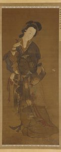 一个女人和一只蝴蝶，明朝，16-17世纪。 作者 不明