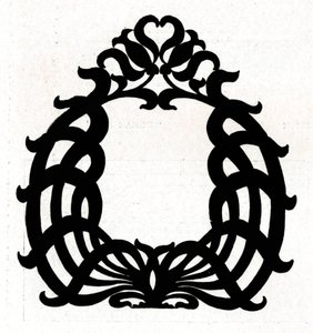 名为“六便士”的镜框设计，1898年 作者 不明