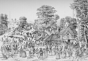 1904年，于1590年在Southwark的Horselydown举行宴会 作者 不明