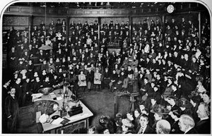 1903年在伦敦皇家学会讲课，c1903 作者 不明