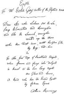 艾伦·拉姆齐（Allan Ramsay）给约翰·盖伊的信，1840年，18世纪 作者 不明