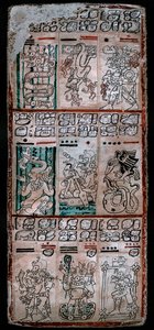德累斯顿抄本的一页，玛雅手稿，1901年 作者 不明