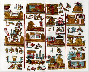 维也纳Zapothec手稿的一页，1901年 作者 不明