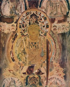十三世纪大悟寺塔的核心支柱上的一幅画 作者 不明
