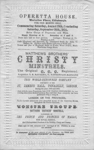 1874年在爱丁堡滑铁卢广场的歌剧院（Operetta House）上演的一系列活动 作者 不明