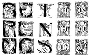 一组装饰性首字母，1898年 作者 不明