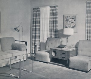 1935年，密歇根州大急流城基勒大厦两居室公寓的景观 作者 不明