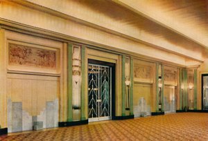 奥斯瓦尔德·米尔恩（Oswald P. Milne）设计的克拉里奇斯酒店新宴会厅的景观，1933年 作者 不明