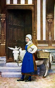法国诺曼底的一位女士，c1922 作者 不明