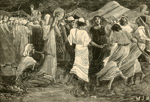 亚伦和伊斯兰教的小牛崇拜，1890年。 作者 不明