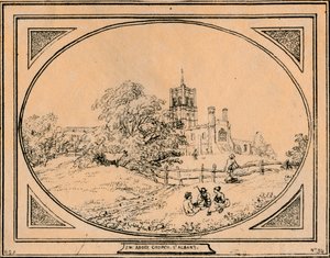 修道院教堂，圣奥尔本斯，1782年 作者 不明