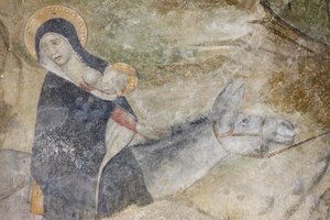 Abondance abbey church fresco: the flight to Egypt, Abondance, France 作者 不明