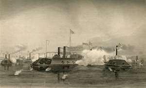 炮艇在孟菲斯的行动，1878年。 作者 不明