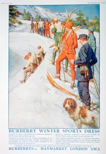 1928年为Burberry冬季运动服做广告 作者 不明