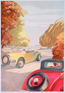 1934年为邓禄普轮胎做广告 作者 不明