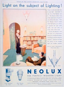 1931年Neolux灯具广告 作者 不明