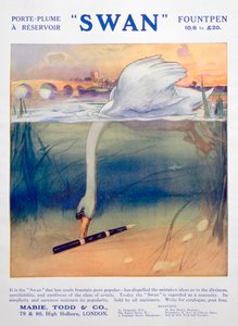 天鹅水笔广告，c1906 作者 不明