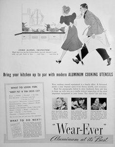 广告刊登于1939年的Wear-Ever铝制厨具 作者 不明