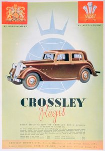 广告为Crossley Regis汽车，1935年 作者 不明