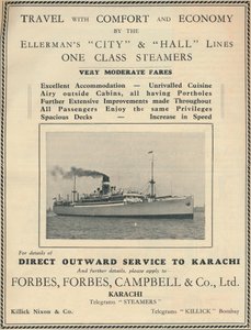 Ellermans轮船的广告，1936年。 作者 不明