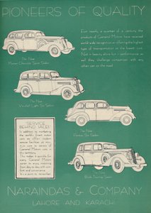 1936年为汽车供应商Naraindas＆Company刊登广告。 作者 不明