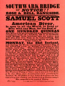 塞缪尔·斯科特（Samuel Scott）的特技表演广告，1840年，1948年。 作者 不明