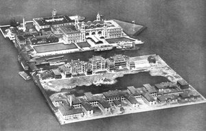 艾利斯岛移民局，美国纽约，1926年的鸟瞰图 作者 不明