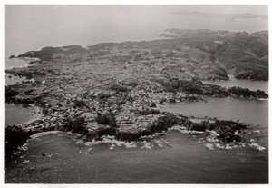 1929年1月，日本飞艇从齐柏林飞艇的鸟瞰图 作者 不明
