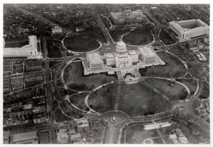 国会大厦，美国华盛顿特区的鸟瞰图，从齐柏林飞艇，1928年，1933年 作者 不明