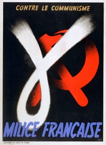 反对共产主义，法国Milice的海报，1943-1944年